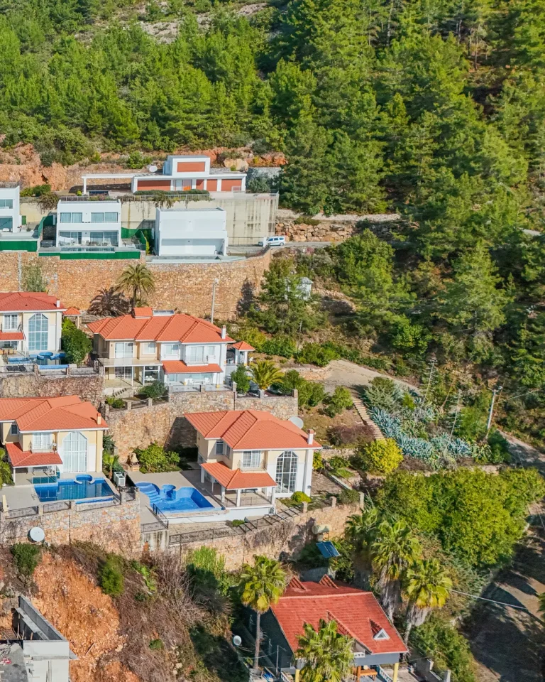 A soft breath of freedom rises in the Furnished Sea View Villa In Alanya Mountains