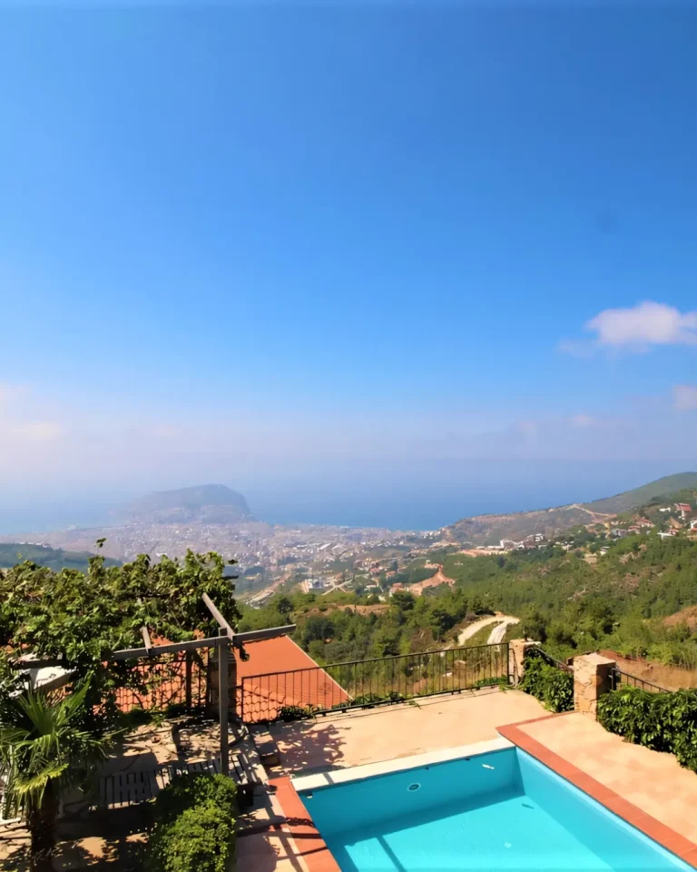 A gentle spark of peace drifts from the Furnished Sea View Villa In Alanya Mountains