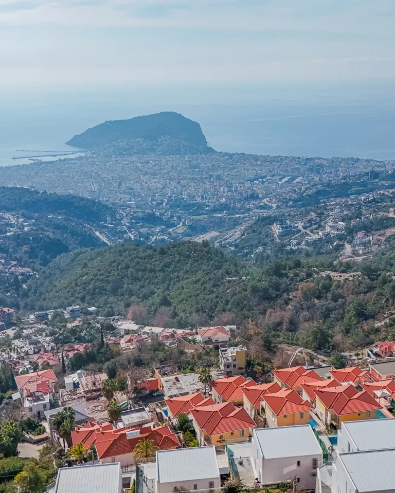 A quiet sense of beauty awakens in the Furnished Sea View Villa In Alanya Mountains
