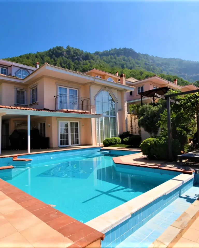 A peaceful glow of comfort fills the Furnished Sea View Villa In Alanya Mountains