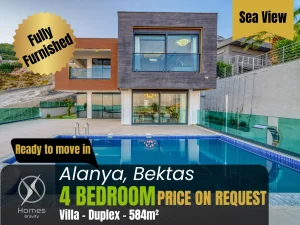 Luxury Mountain Home With Sea View in Alanya