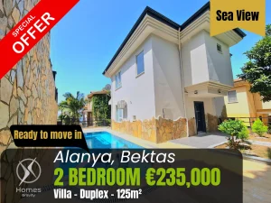 Peaceful Cozy Villa With Sea View in Alanya